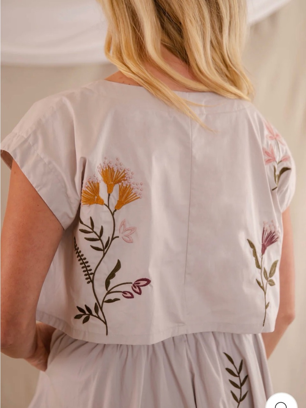 Floral Embroidered Midi Skirt and Cropped top 
Worn once - Picture 2 of 7